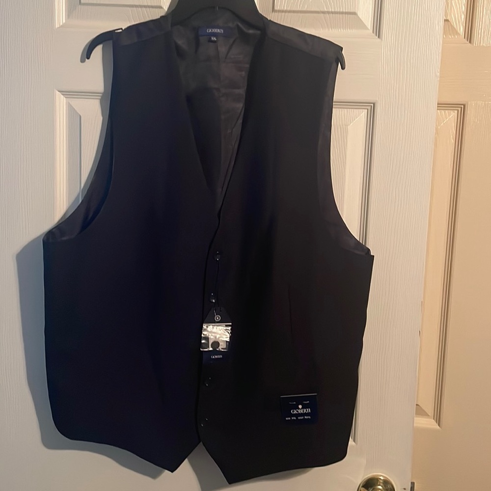 Gioberti Men's Formal Suit Vest, Navy -